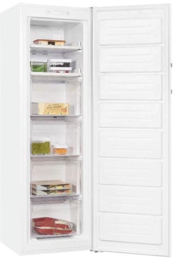 Exquisit GS271-NF-H-040D Stand Gefrierschrank, 54 cm breit, 204 L, NoFrost, 4 Schubladen, Schnellgefrieren, Gefriertablett, weiß