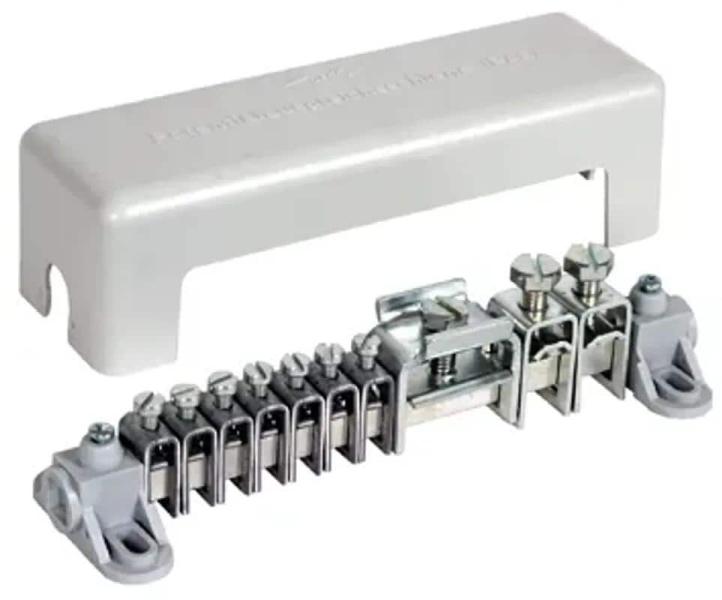 ARDEBO.de Dehn PAS AH RK 7X25 2X8.10 1XFL40 Potentialausgleichschiene m. Abdeckung 7x 2,5-25mm² 2x16-95mm² 1x Fl 40x5mm (563040)