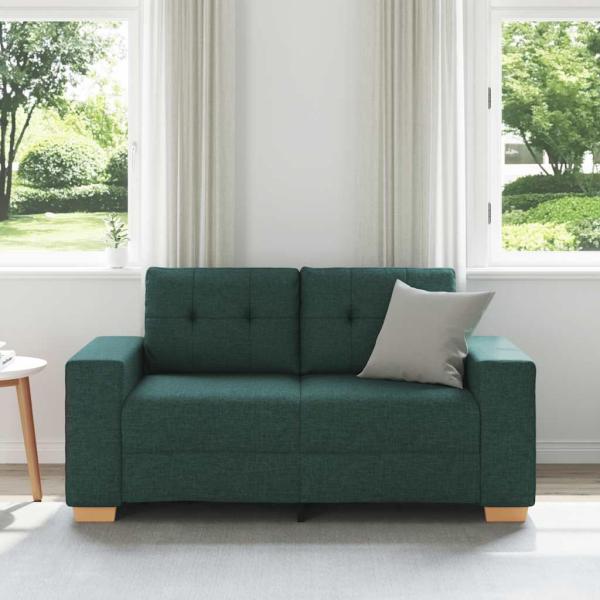 Loveseat Sofa Dunkelgrün 120 cm Stoff
