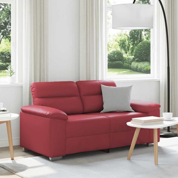 ARDEBO.de - 2-Sitzer-Sofa Weinrot 120 cm Kunstleder