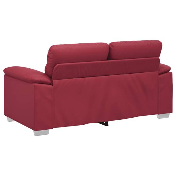 2-Sitzer-Sofa Weinrot 120 cm Kunstleder