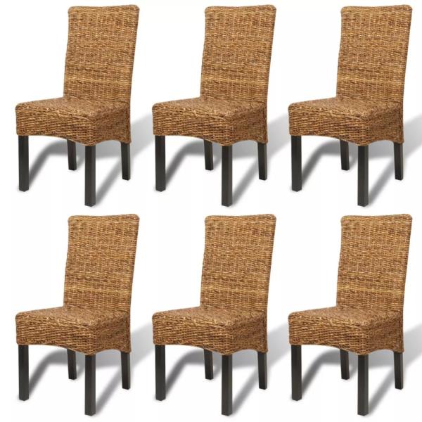 Esszimmerstühle 6 Stk. Abaca und Mango Massivholz
