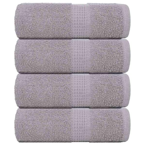 ARDEBO.de - Waschhandtücher 4-tlg. FROGN Grau 30x30 cm 100% Baumwolle