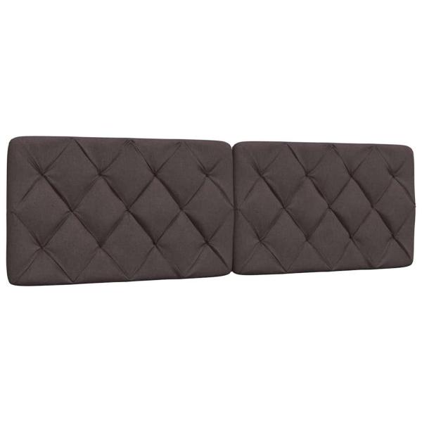 Bett mit Matratze Dunkelbraun 160x200 cm Stoff