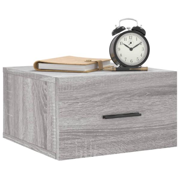 Wand-Nachttische 2 Stk. Grau Sonoma 35x35x20 cm