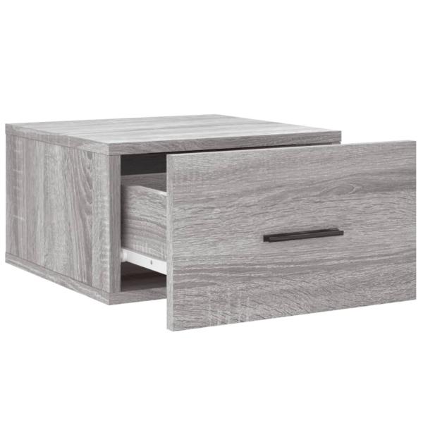 Wand-Nachttische 2 Stk. Grau Sonoma 35x35x20 cm
