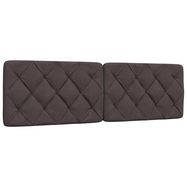 Bettgestell ohne Matratze Dunkelbraun 160x200 cm Stoff