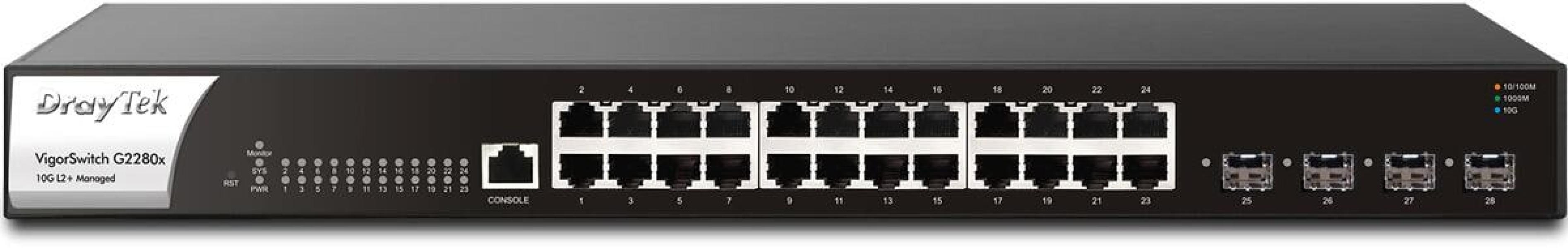 ARDEBO.de DrayTek VigorSwitch G-2280X Netzwerk-Switch (VswitchG2280X-DE-AT-CH)