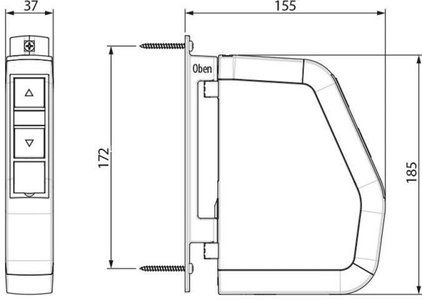 HomePilot Gurtwickler RolloTron pure smart Aufputz, Zugkraft: 30 kg Für eine Gurtbandbreite von 23 mm Per App bedienbar, weiß (10252330)