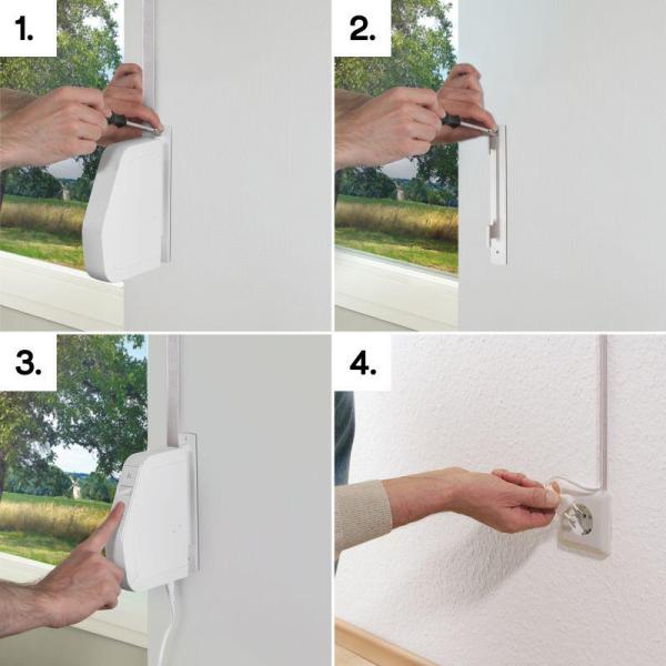 HomePilot Gurtwickler RolloTron pure smart Aufputz, Zugkraft: 30 kg Für eine Gurtbandbreite von 23 mm Per App bedienbar, weiß (10252330)