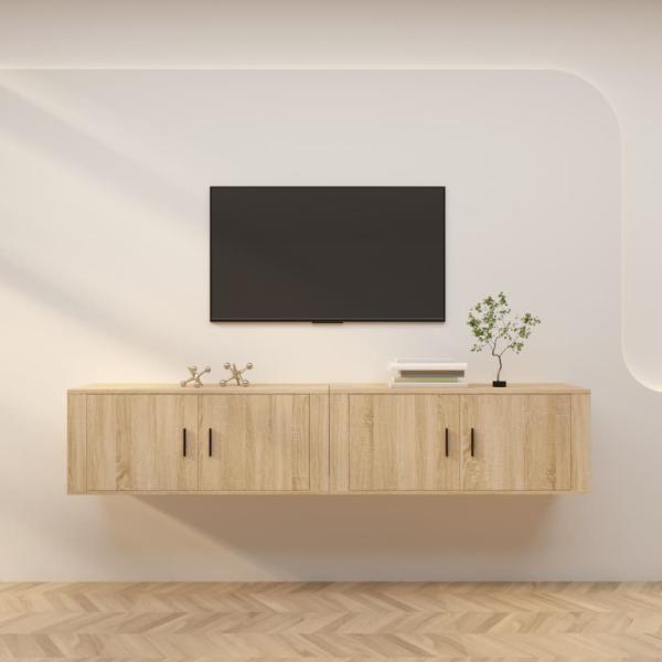 ARDEBO.de - TV-Wandschränke 2 Stk. Sonoma-Eiche 100x34,5x40 cm