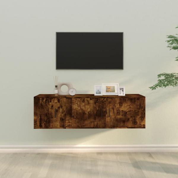 ARDEBO.de - 2-tlg. TV-Schrank-Set Räuchereiche Holzwerkstoff