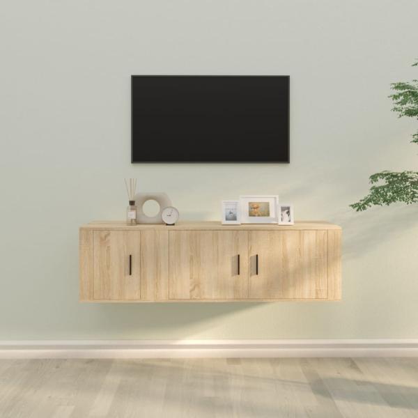 ARDEBO.de - 2-tlg. TV-Schrank-Set Sonoma-Eiche Holzwerkstoff