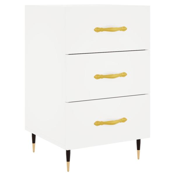 Nachttisch Weiß 40x40x66 cm Holzwerkstoff