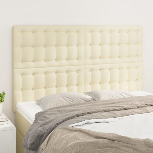 ARDEBO.de - Kopfteile 4 Stk. Creme 72x5x78/88 cm Kunstleder
