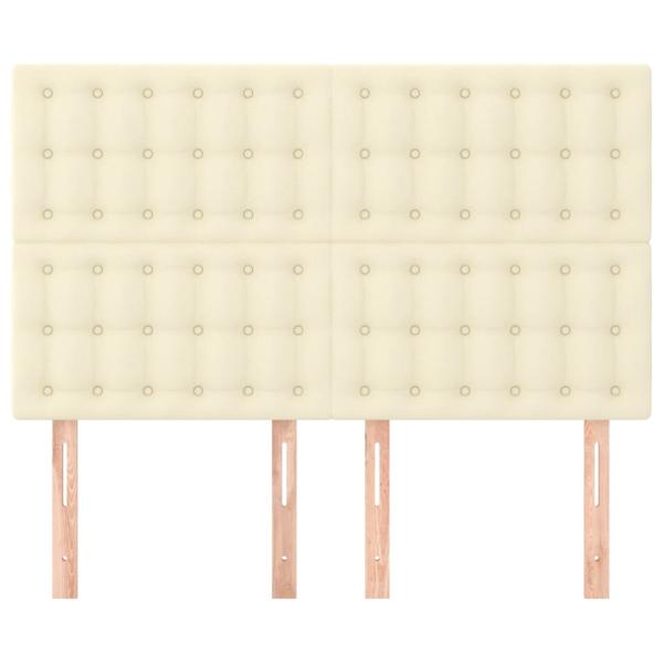Kopfteile 4 Stk. Creme 72x5x78/88 cm Kunstleder
