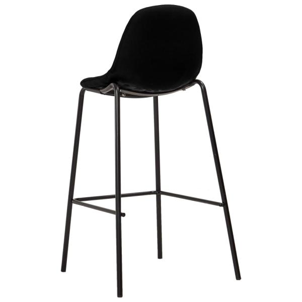 Barhocker 6 Stk. Schwarz Stoff