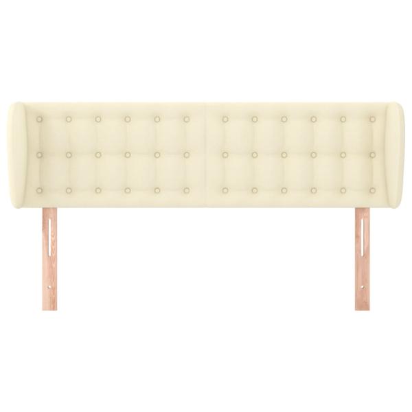 Kopfteil mit Ohren Creme 147x23x78/88 cm Kunstleder