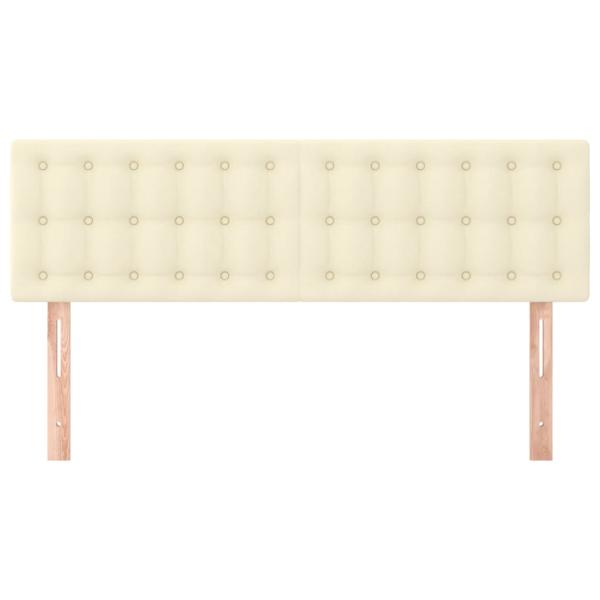 Kopfteile 2 Stk. Creme 72x5x78/88 cm Kunstleder