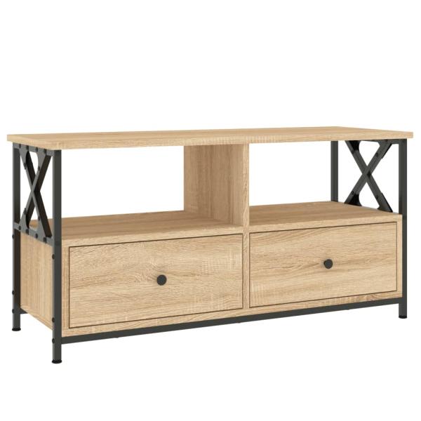 TV-Schrank Sonoma-Eiche 90x33x45 cm Holzwerkstoff & Eisen