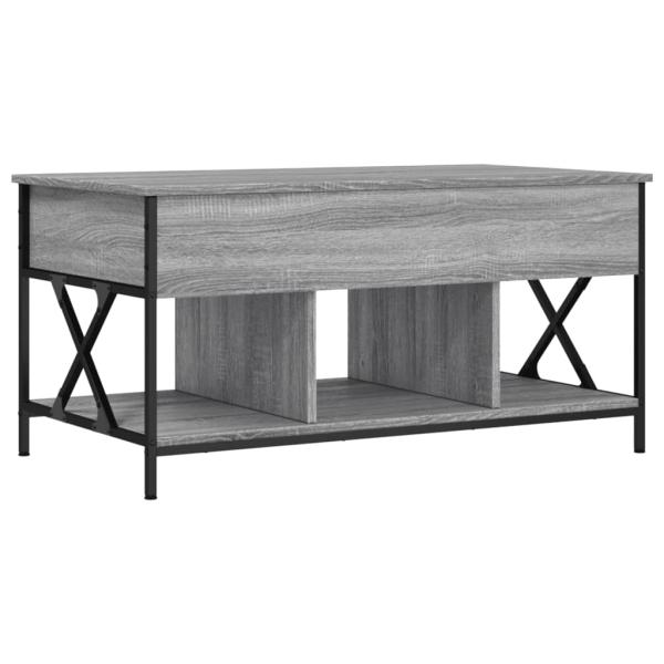 Couchtisch Grau Sonoma 100x55x50 cm Holzwerkstoff und Metall
