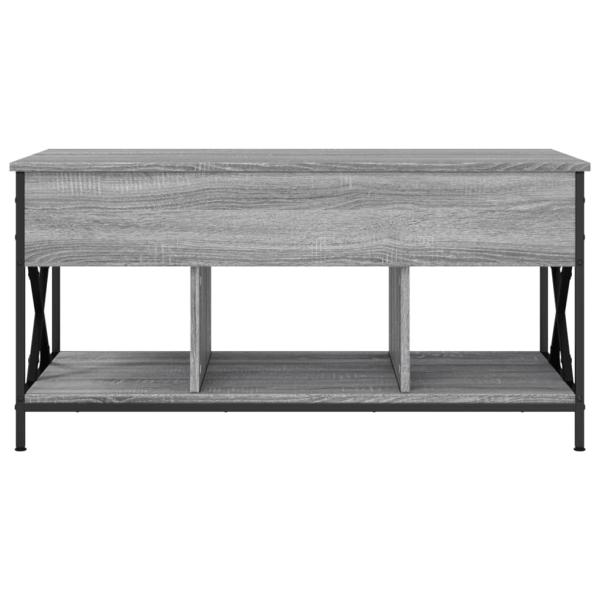 Couchtisch Grau Sonoma 100x55x50 cm Holzwerkstoff und Metall