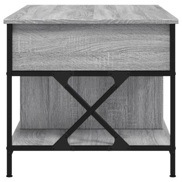 Couchtisch Grau Sonoma 100x55x50 cm Holzwerkstoff und Metall