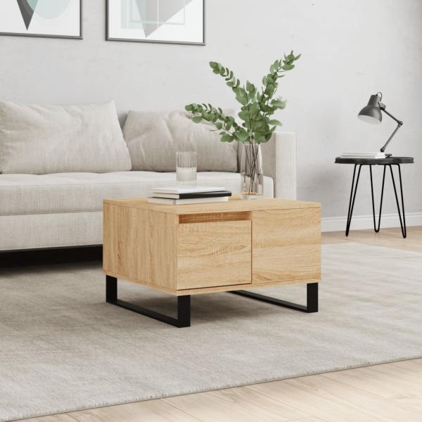 ARDEBO.de - Couchtisch Sonoma-Eiche 55x55x36,5 cm Holzwerkstoff