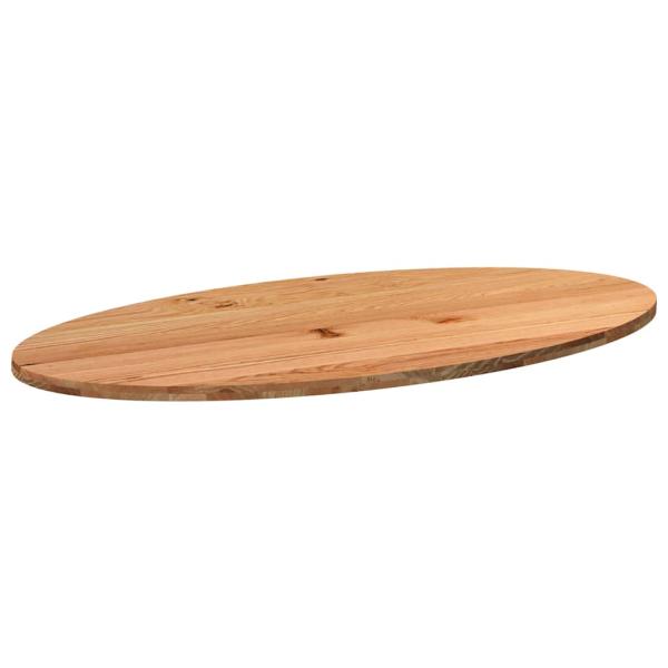 ARDEBO.de - Tischplatte Hellbraun 200x100x4 cm Massivholz Eiche Oval