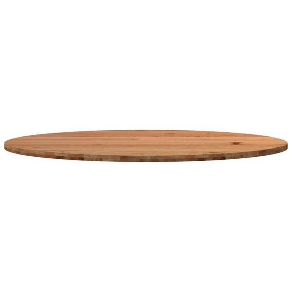 Tischplatte Hellbraun 200x100x4 cm Massivholz Eiche Oval