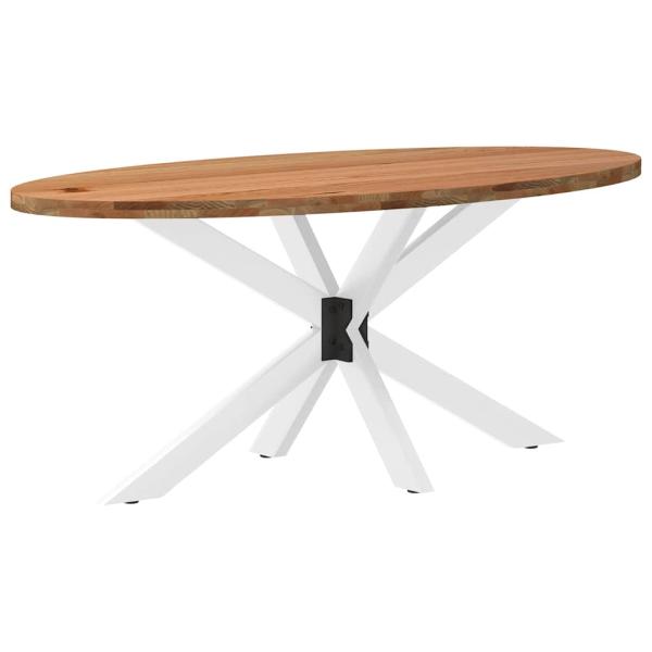 ARDEBO.de - Esstisch Hellbraun 200x100x74 cm Massivholz Eiche Oval