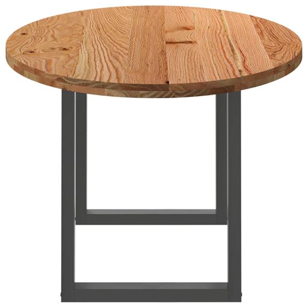 Esstisch Hellbraun 200x100x74 cm Massivholz Eiche Oval