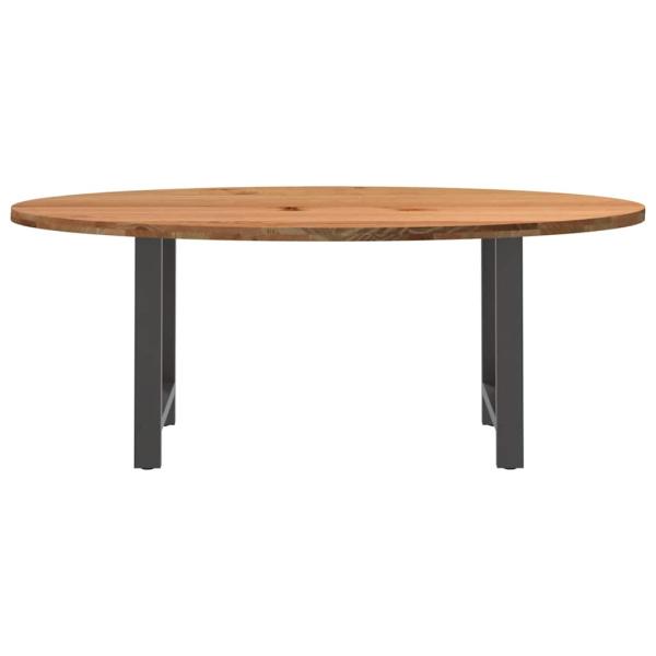 Esstisch Hellbraun 200x100x74 cm Massivholz Eiche Oval
