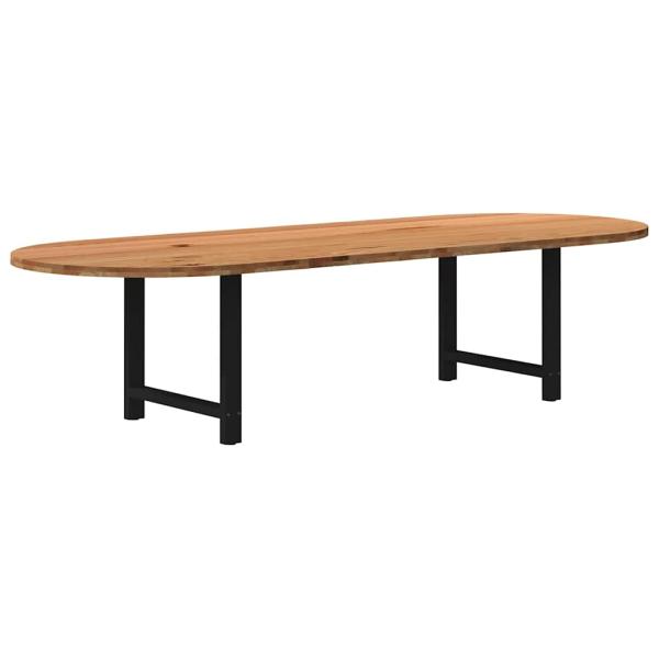 ARDEBO.de - Esstisch Hellbraun 320x120x74 cm Massivholz Eiche Oval