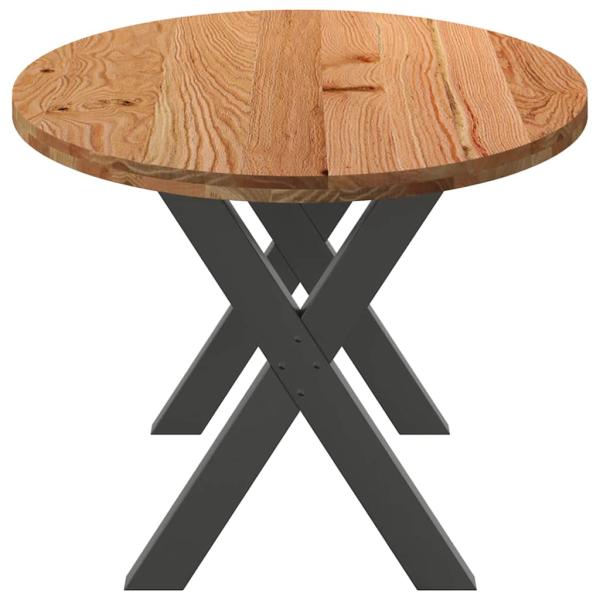 Esstisch Hellbraun 200x100x74 cm Massivholz Eiche Oval