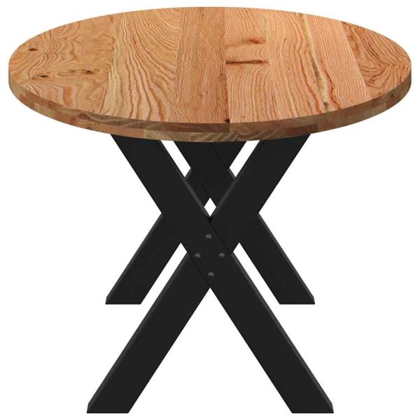 Esstisch Hellbraun 200x100x74 cm Massivholz Eiche Oval