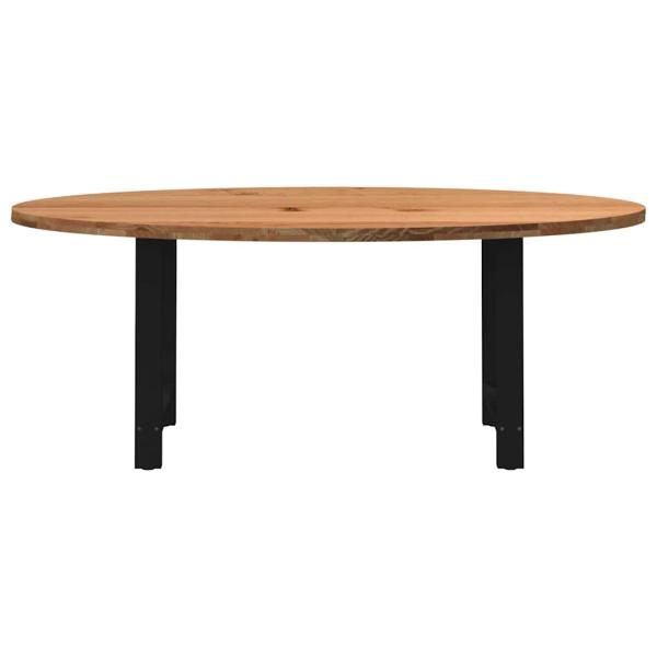 Esstisch Hellbraun 200x100x74 cm Massivholz Eiche Oval