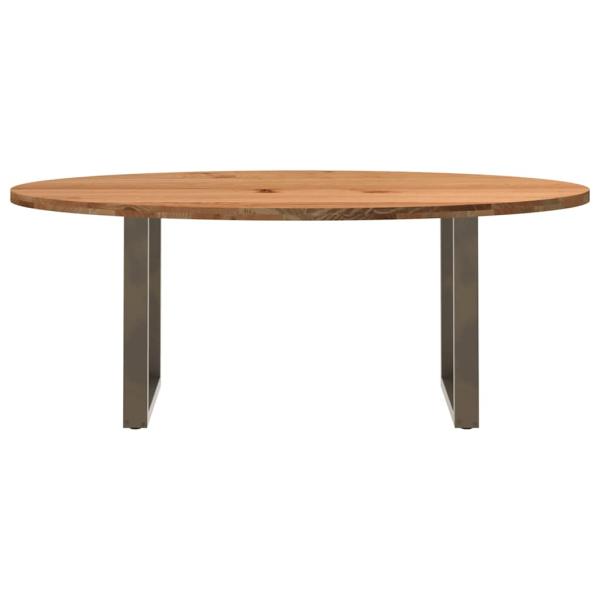 Esstisch Hellbraun 200x100x74 cm Massivholz Eiche Oval