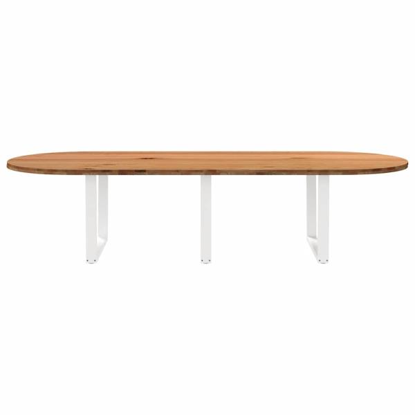 Esstisch Hellbraun 320x120x74 cm Massivholz Eiche Oval