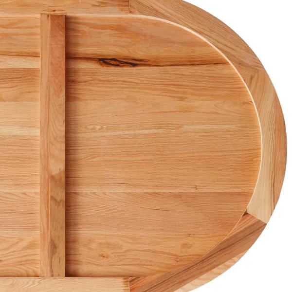 Esstisch Hellbraun 320x120x74 cm Massivholz Eiche Oval