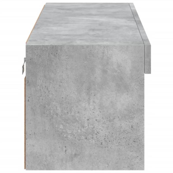 TV-Schrank mit LED-Leuchten Betongrau 100x30x30 cm