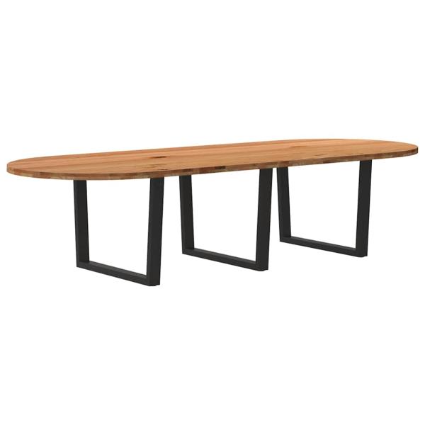 ARDEBO.de - Esstisch Hellbraun 320x120x74 cm Massivholz Eiche Oval