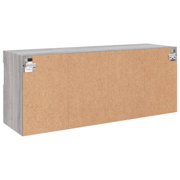 TV-Wandschrank mit LED-Leuchten Grau Sonoma 100x30x40 cm