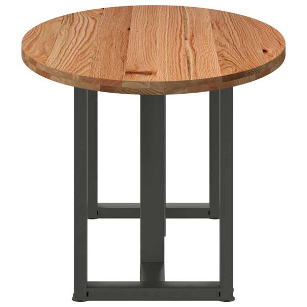 Esstisch Hellbraun 200x100x74 cm Massivholz Eiche Oval