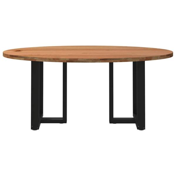 Esstisch Hellbraun 200x100x74 cm Massivholz Eiche Oval