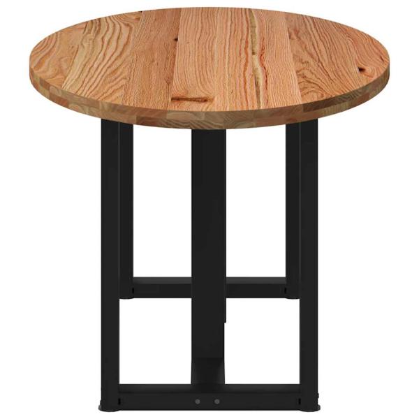Esstisch Hellbraun 200x100x74 cm Massivholz Eiche Oval