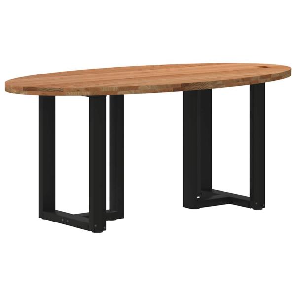 Esstisch Hellbraun 200x100x74 cm Massivholz Eiche Oval