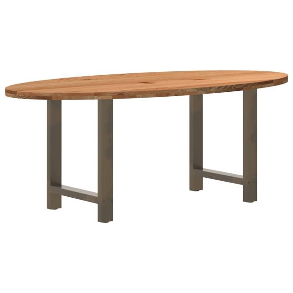 ARDEBO.de - Esstisch Hellbraun 200x100x74 cm Massivholz Eiche Oval