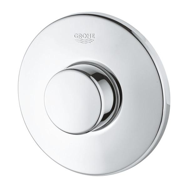 GROHE Pneumatik-Betätigung, Druckknopfbetätigung mit Rosette Ø 100 mm, ohne Abdeckplatte, chrom (37060000)