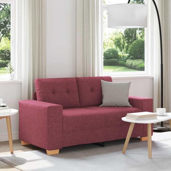 ARDEBO.de - Loveseat-Sofa Weinrot 120 cm Stoff
